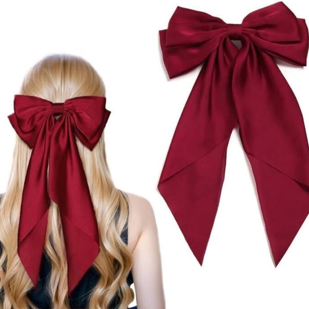 Elegant Burgundy Hair Bow. FREE WITH BUNDLE! - Picture 2 of 3